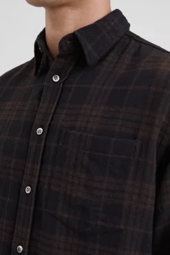 Algot Relaxed Wool Check Shirt><noscript><img width=