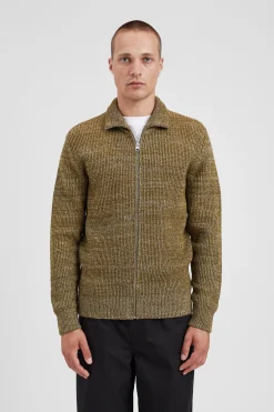 Hagen Wool Cotton Rib Full Zip Jacket><noscript><img width=