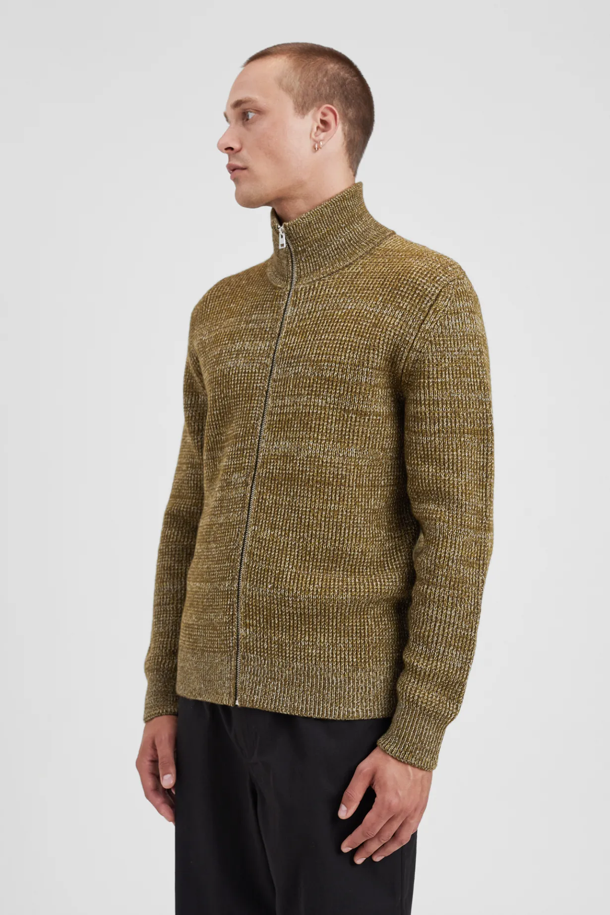 Hagen Wool Cotton Rib Full Zip Jacket>Norse Projects Sale