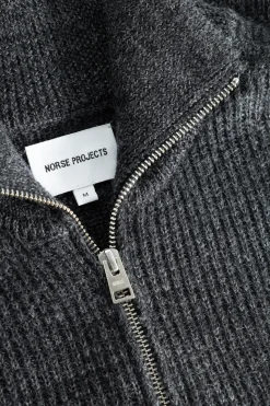 Hagen Wool Cotton Rib Full Zip Jacket><noscript><img width=