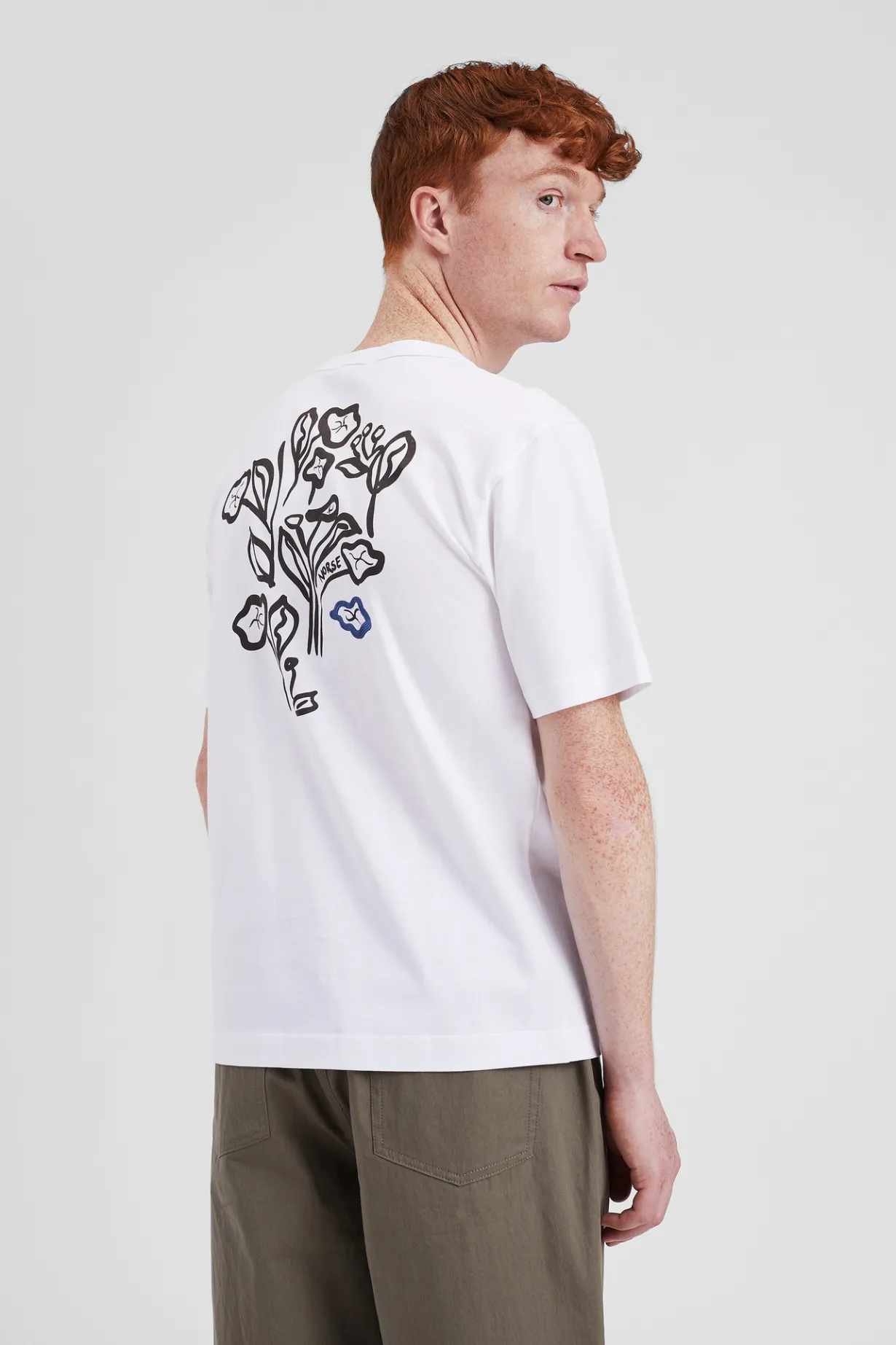 Holger Organic Poppy T-Shirt>Norse Projects
