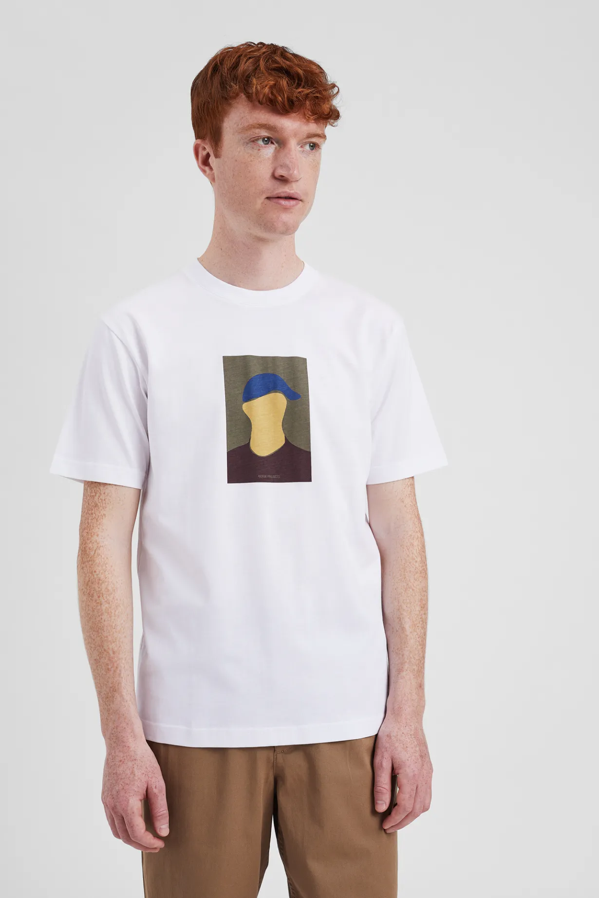 Johannes Organic Cap Print T-shirt>Norse Projects Outlet