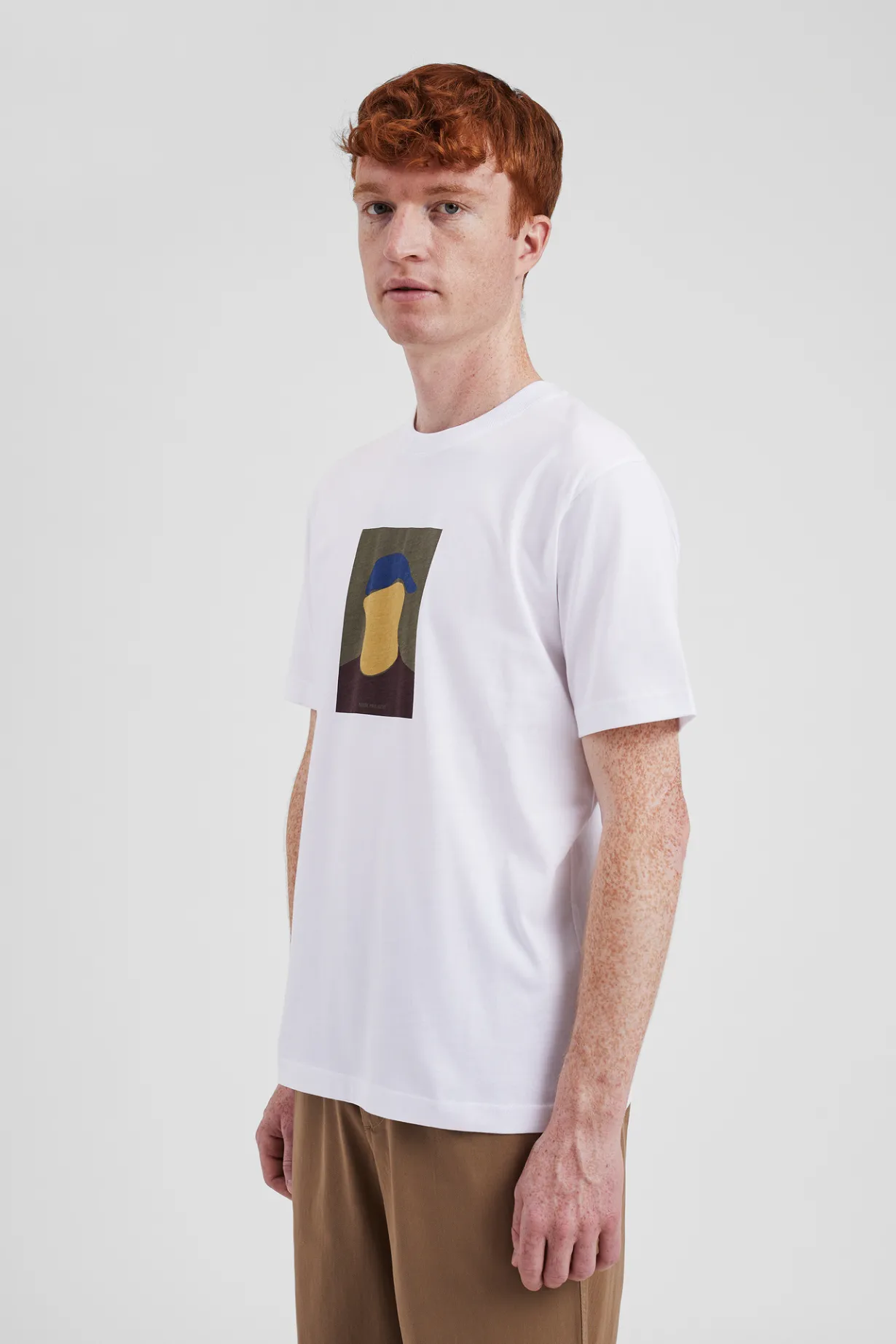 Johannes Organic Cap Print T-shirt>Norse Projects Outlet