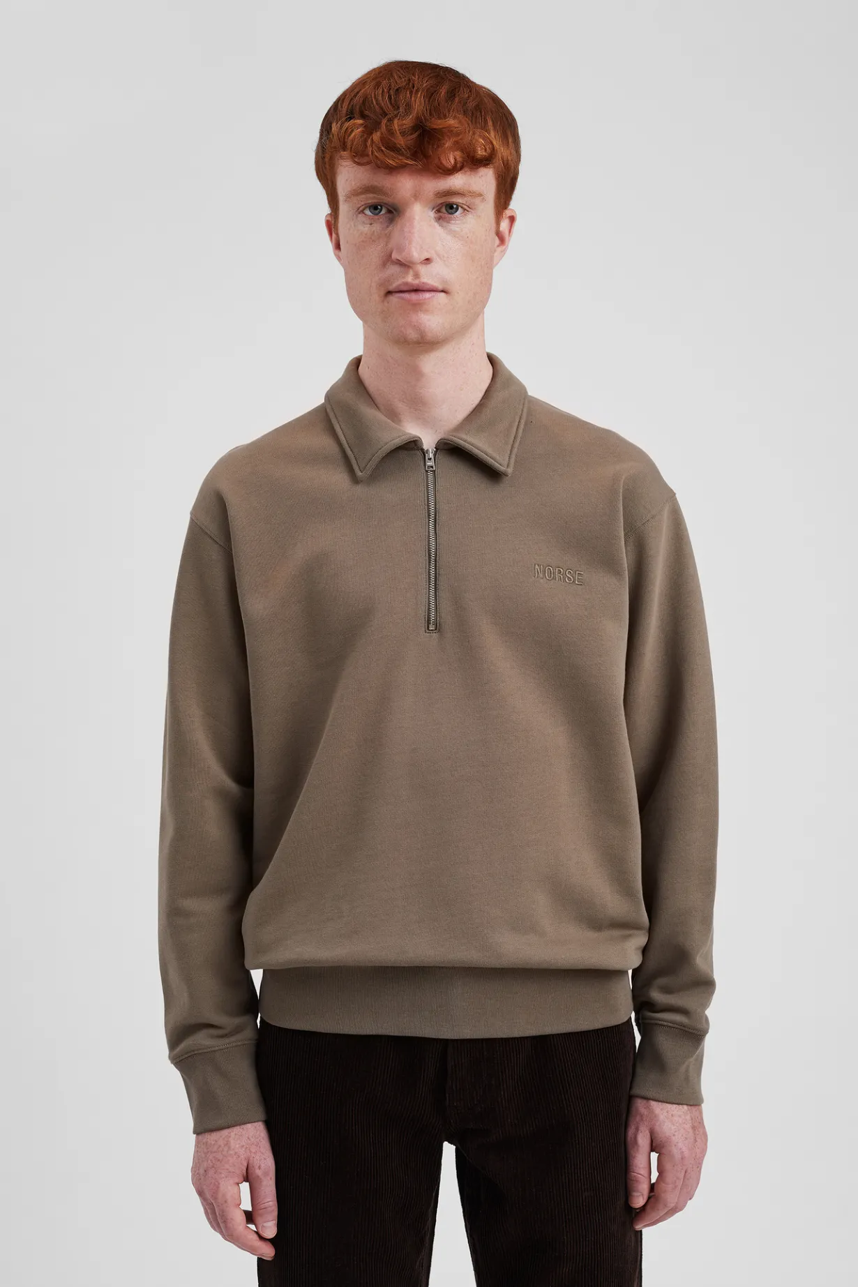 Ketel Relaxed Organic NORSE Logo Half Zip>Norse Projects Sale
