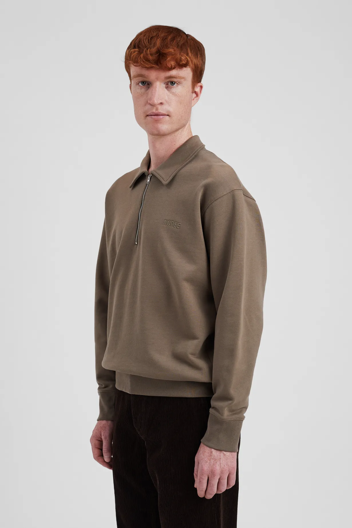 Ketel Relaxed Organic NORSE Logo Half Zip>Norse Projects Sale