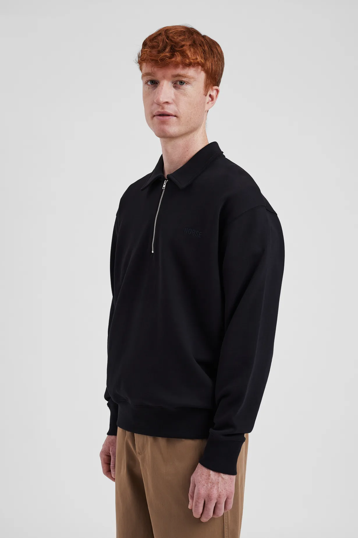 Ketel Relaxed Organic NORSE Logo Half Zip>Norse Projects Online