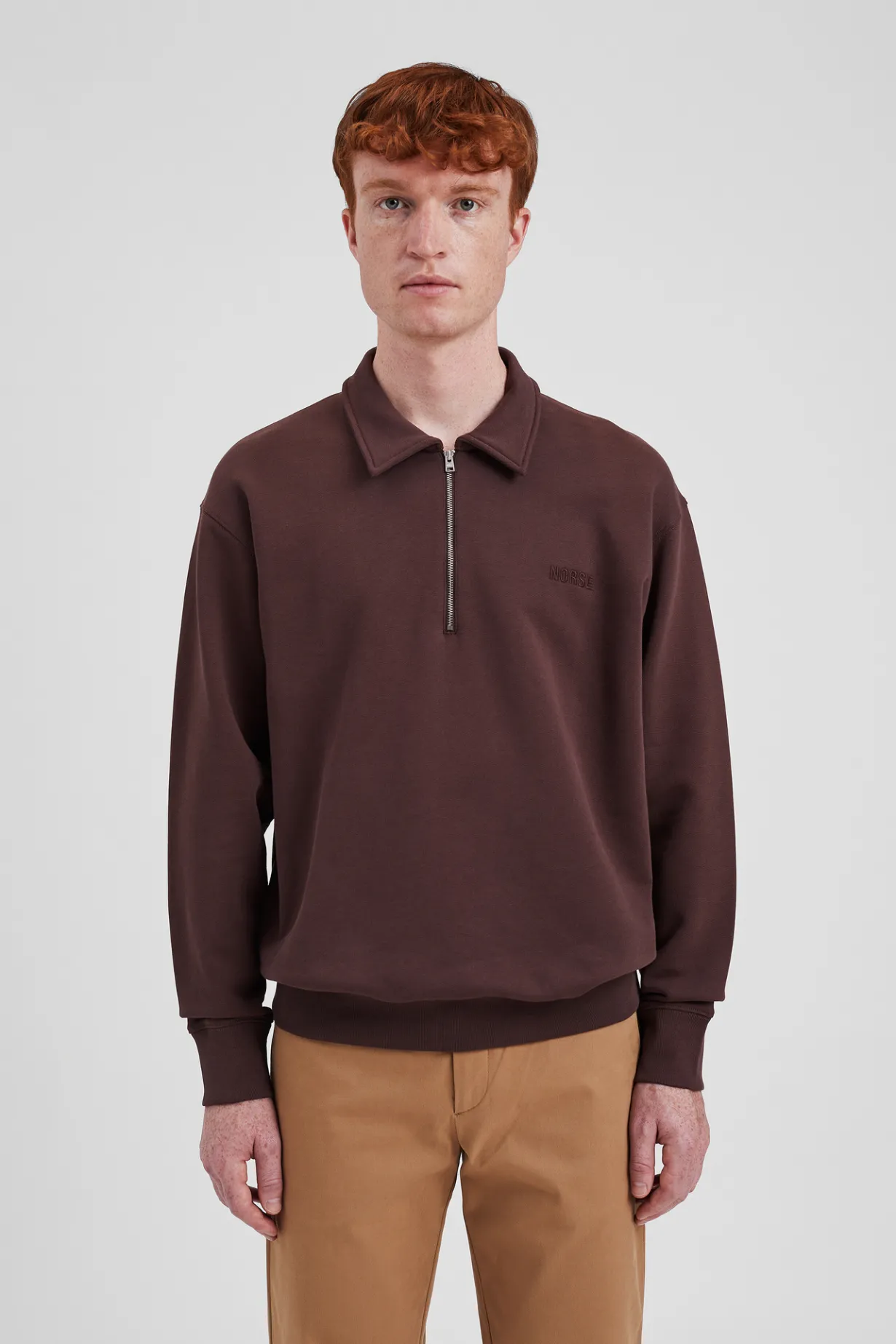 Ketel Relaxed Organic NORSE Logo Half Zip>Norse Projects Online
