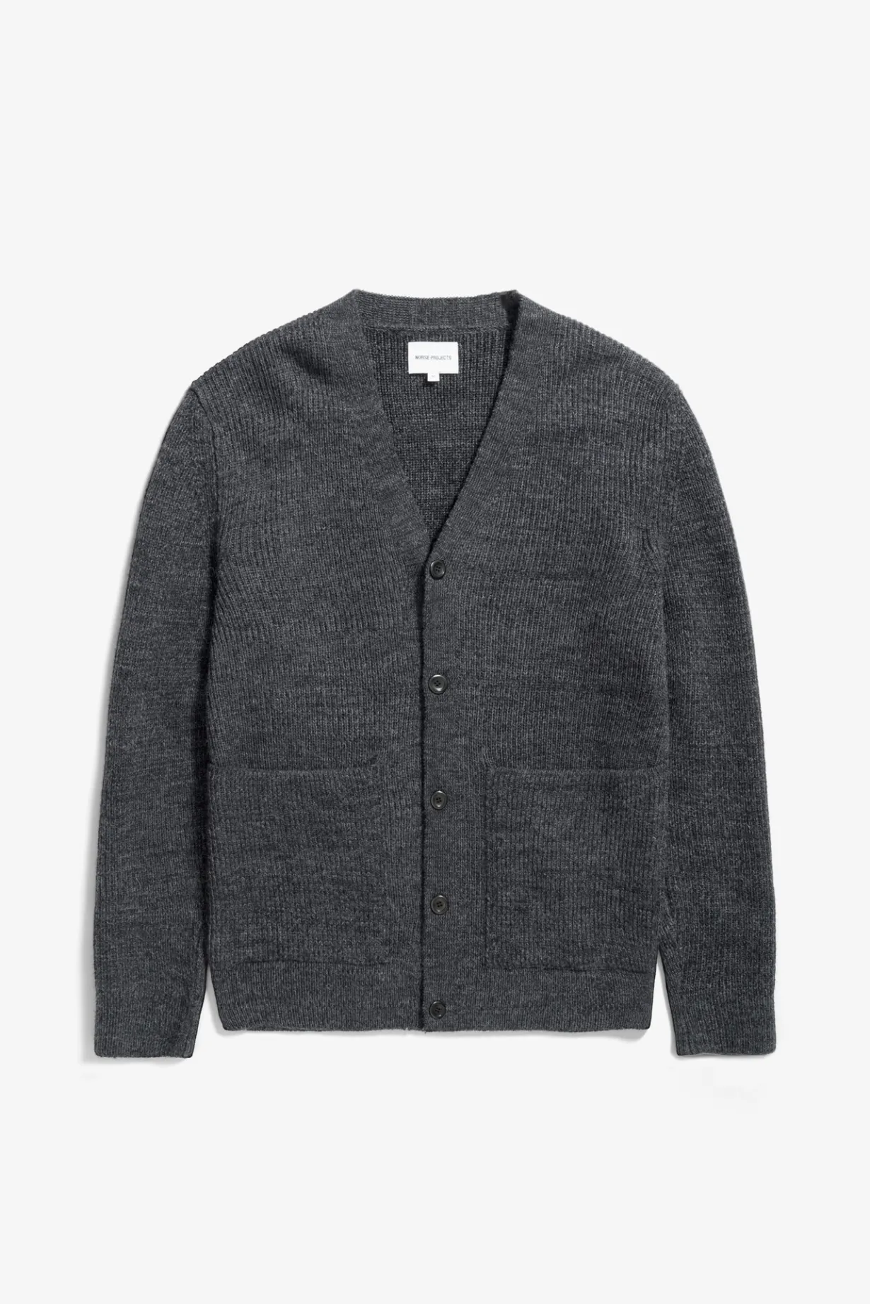 Loki Wool Cotton Rib Cardigan>Norse Projects