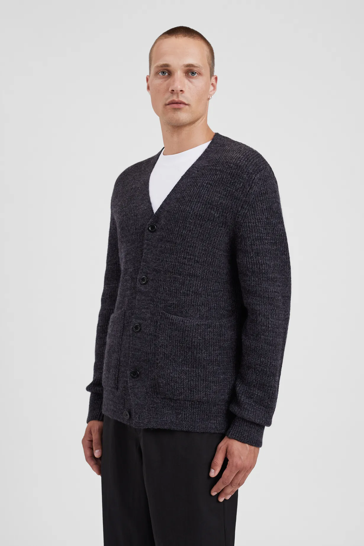 Loki Wool Cotton Rib Cardigan>Norse Projects