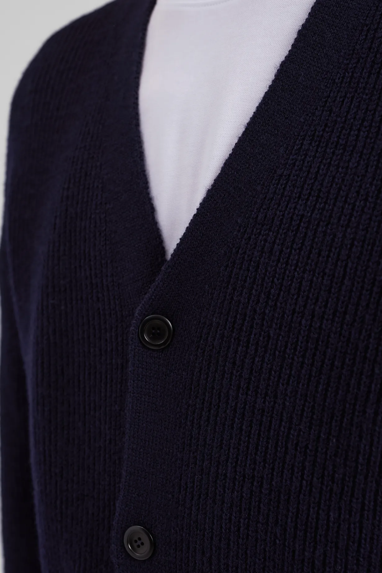 Loki Wool Cotton Rib Cardigan>Norse Projects