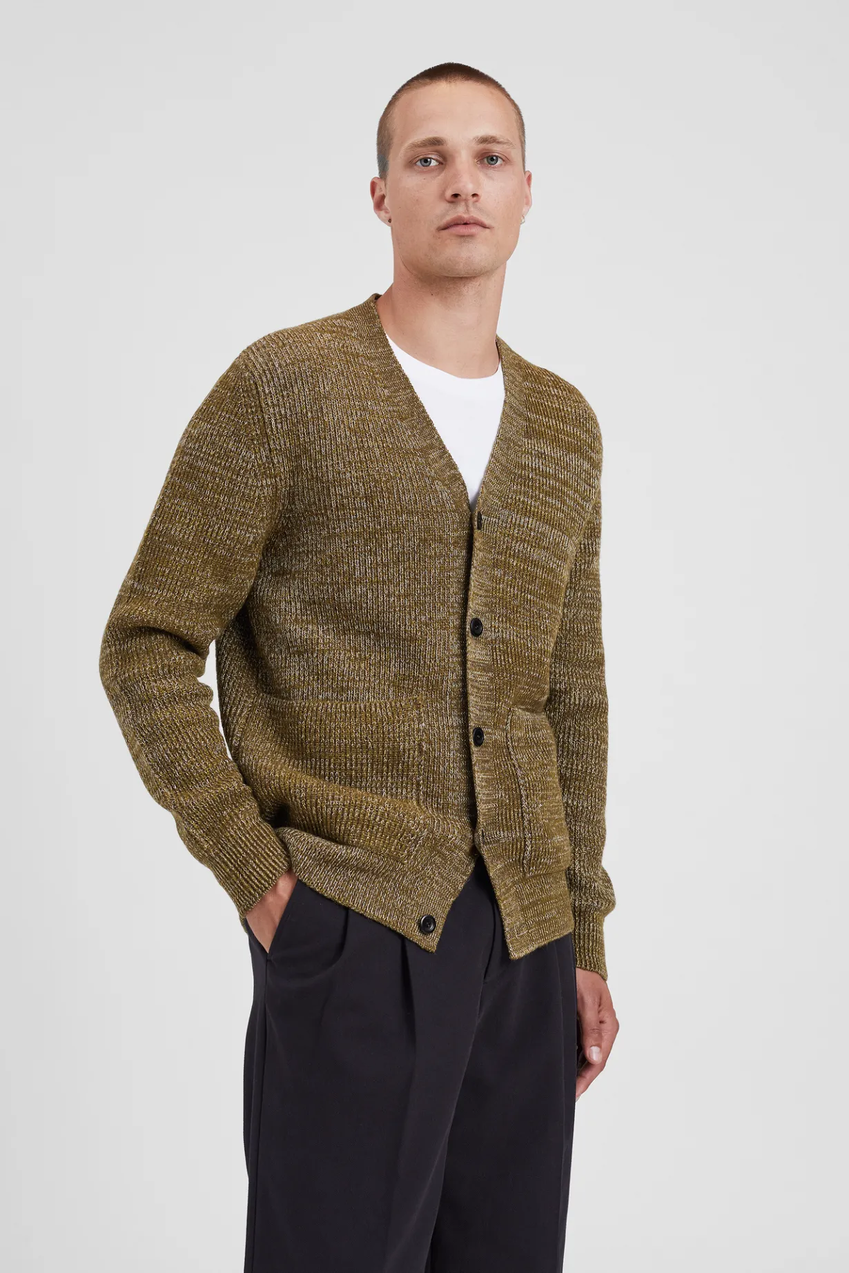 Loki Wool Cotton Rib Cardigan>Norse Projects Online