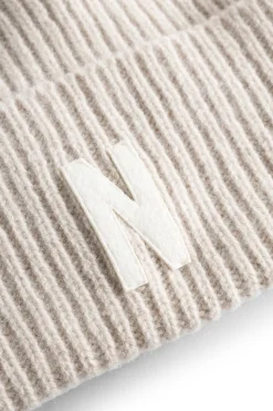 Merino Lambswool Rib N Logo Beanie><noscript><img width=