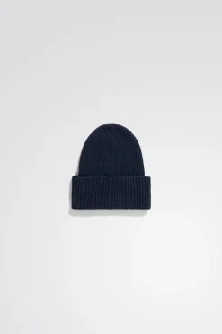 Merino Lambswool Rib N Logo Beanie>Norse Projects