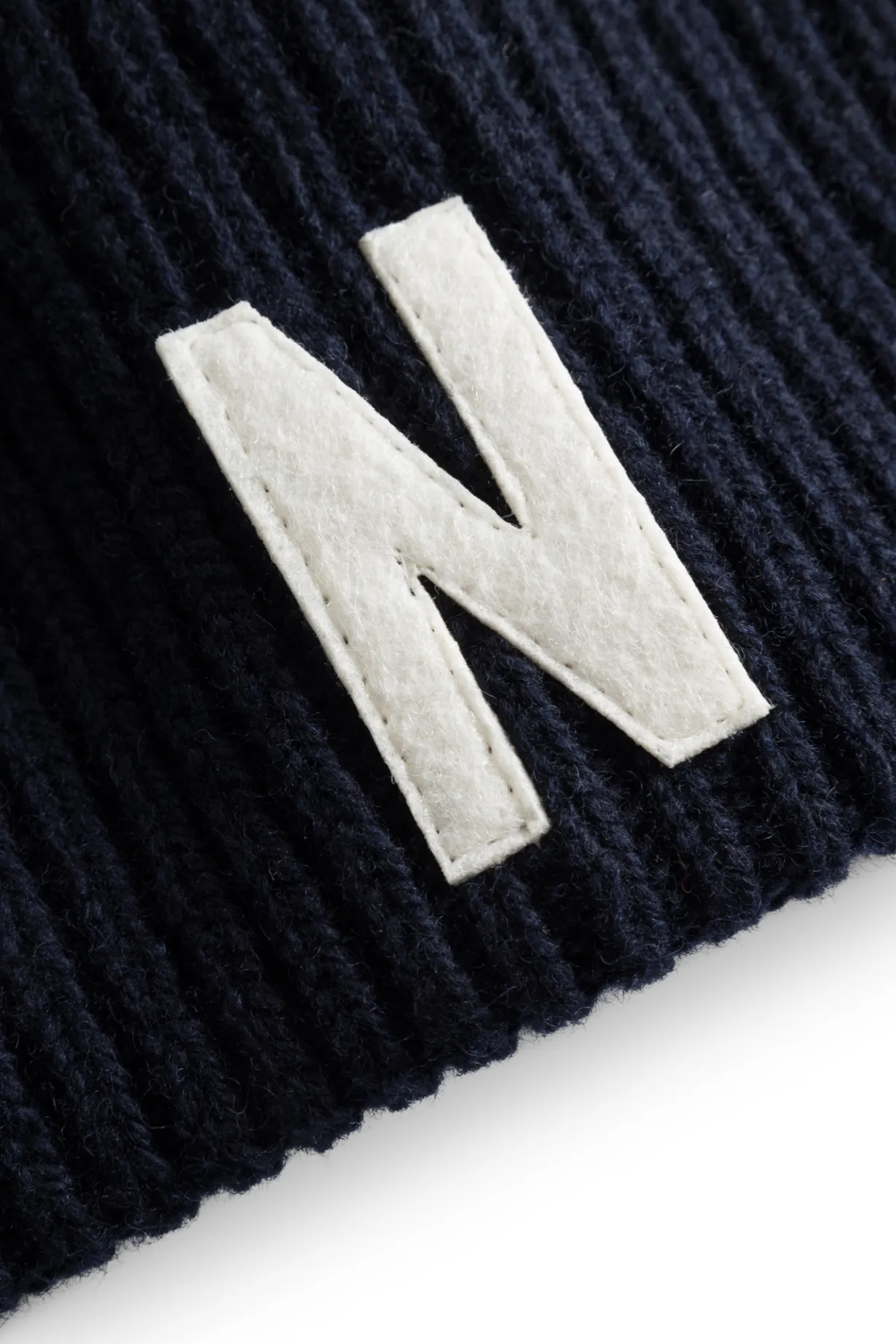 Merino Lambswool Rib N Logo Beanie>Norse Projects