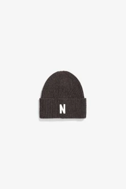 Merino Lambswool Rib N Logo Beanie>Norse Projects Best
