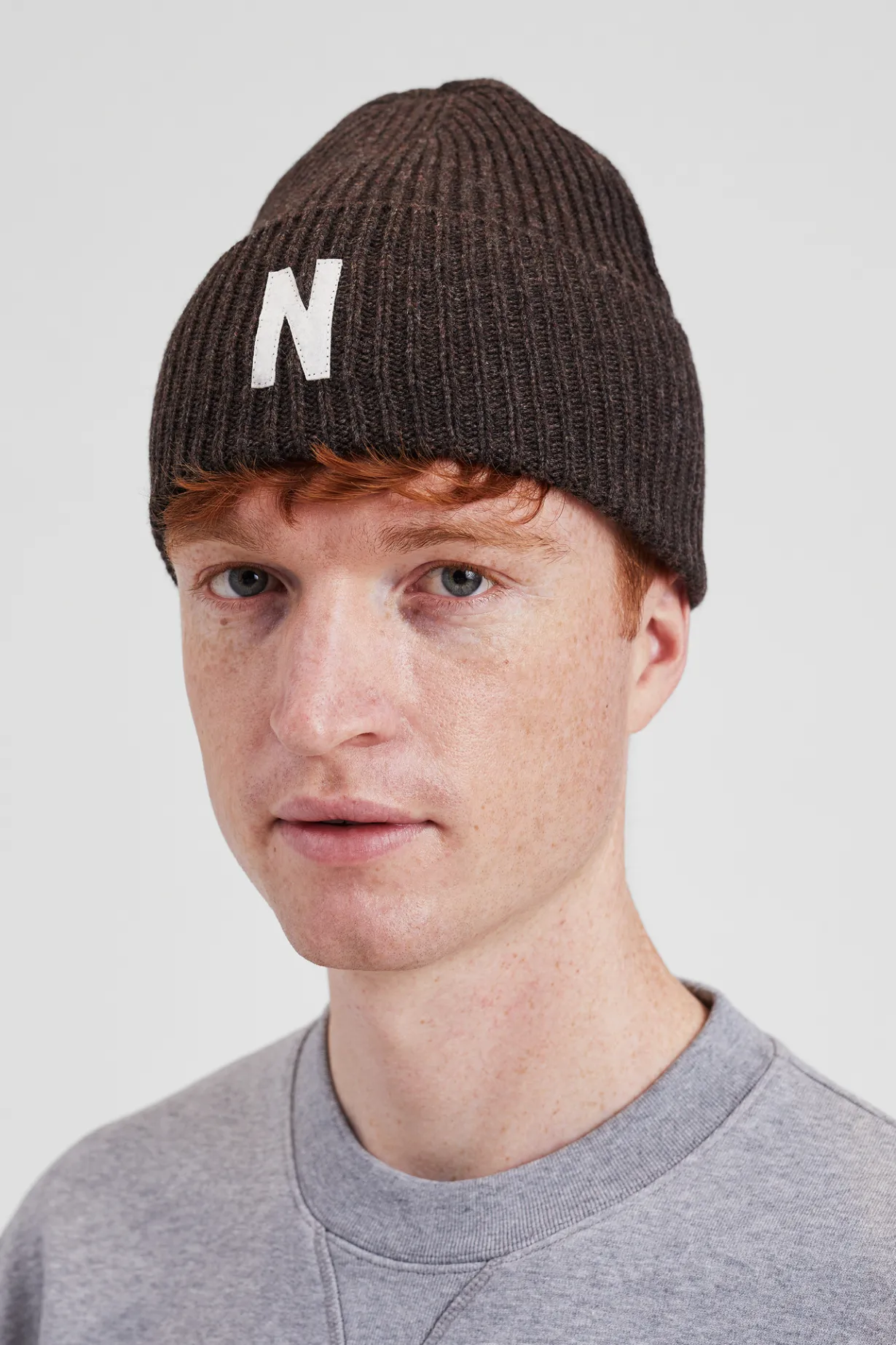 Merino Lambswool Rib N Logo Beanie>Norse Projects Best