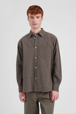 Mo Check Oversized Shirt><noscript><img width=