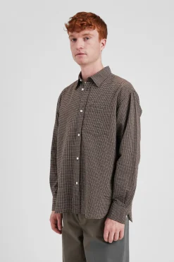 Mo Check Oversized Shirt><noscript><img width=