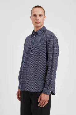 Mo Check Oversized Shirt><noscript><img width=