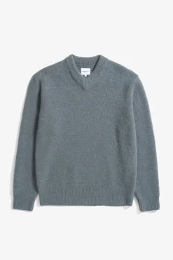 Rasmus Relaxed Brushed V-Neck Sweater>Norse Projects Clearance