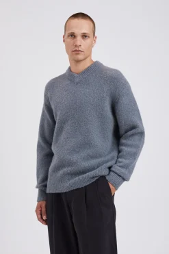 Rasmus Relaxed Brushed V-Neck Sweater><noscript><img width=
