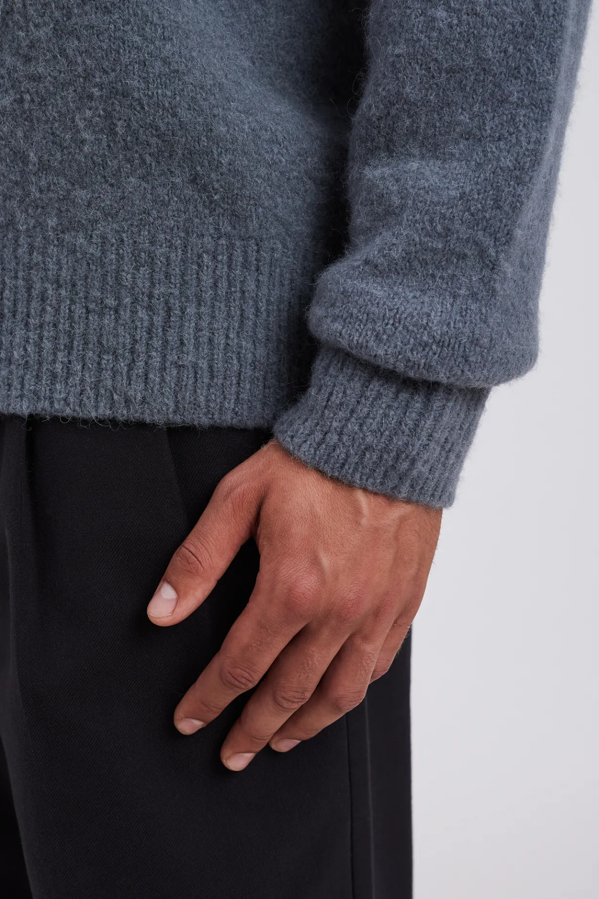 Rasmus Relaxed Brushed V-Neck Sweater>Norse Projects Clearance