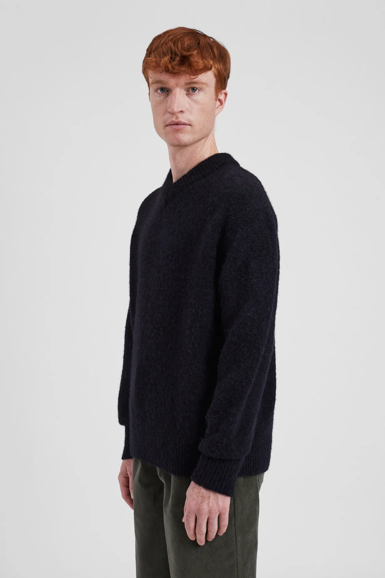 Rasmus Relaxed Brushed V-Neck Sweater>Norse Projects Best